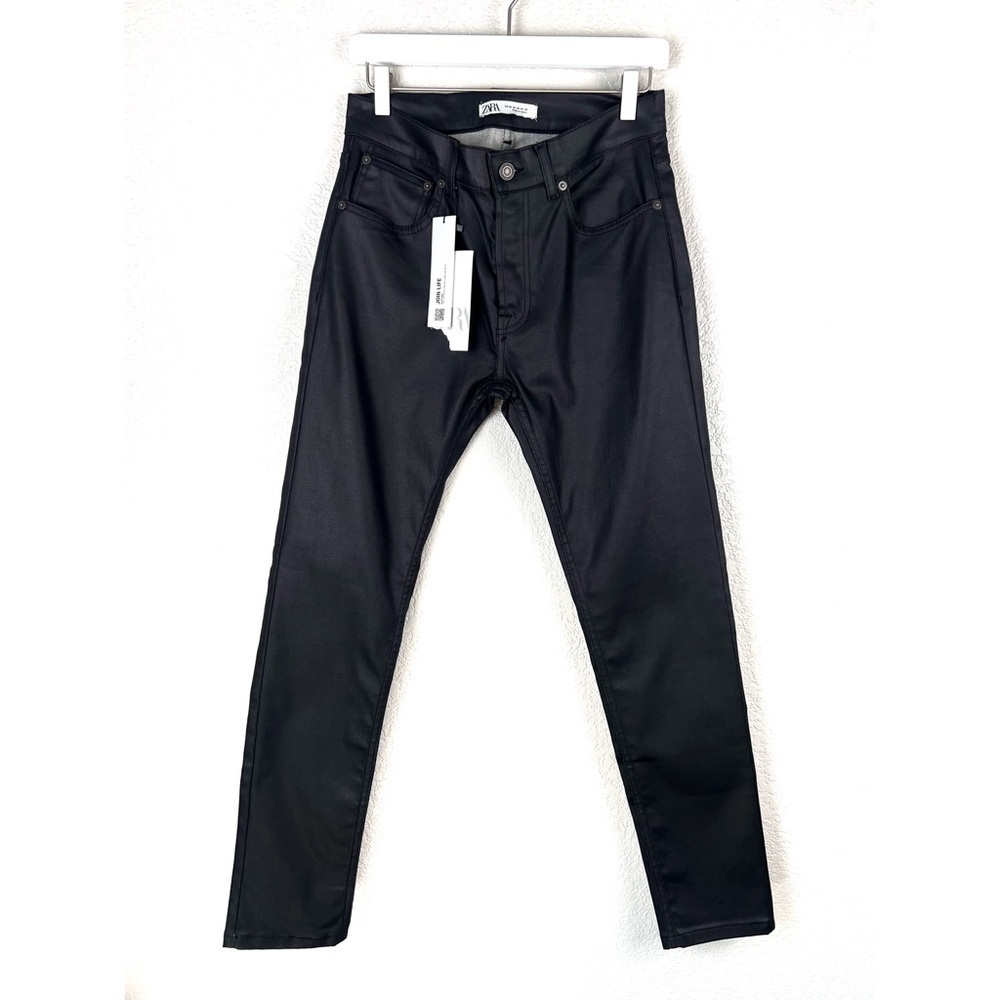 NWT Zara 90s Coated Skinny Jeans